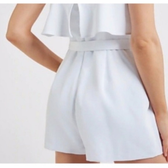 EXPRESS Romper with Tie Detail/ruffle In White. Size Small NWT - Picture 3 of 11